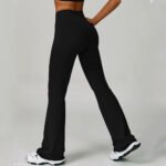High-Waisted Navy Flared Leggings – Sculpting Stretch Bootcut Athleisure Pants - 图片 6