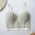 Black Sequin Corset Top for Women – Beaded Bustier Crop Top with Straps | Glam Night Out Top - 图片 22