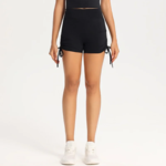 Women’s High-Waist Ruched Booty-Lifting Workout Shorts – Adjustable Drawstring Scrunch Gym & Yoga Shorts - 图片 6