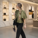 Solid Satin Balloon Sleeve Blouse for Women | Puff Sleeve O-Neck Single-Breasted Loose Fit Top - 图片 2