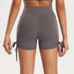 Women’s High-Waist Ruched Booty-Lifting Workout Shorts – Adjustable Drawstring Scrunch Gym & Yoga Shorts - 图片 2