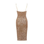 Modern Sequin Metallic Corset Dress – Women’s Sexy Sleeveless Slim-Fit Tube Top Party Sheath Dress - 图片 5
