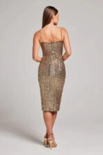 Modern Sequin Metallic Corset Dress – Women’s Sexy Sleeveless Slim-Fit Tube Top Party Sheath Dress - 图片 6