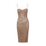 Modern Sequin Metallic Corset Dress – Women’s Sexy Sleeveless Slim-Fit Tube Top Party Sheath Dress - 图片 4