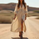 Desert Grace Lace-Up Maxi Dress | subailili - 图片 5