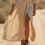 Desert Grace Lace-Up Maxi Dress | subailili - 图片 3