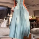Elegant Pleated Maxi Dress – Available in Black, Peach, and Light Blue - 图片 7