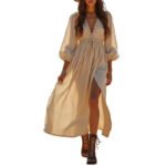 Desert Grace Lace-Up Maxi Dress | subailili - 图片 4